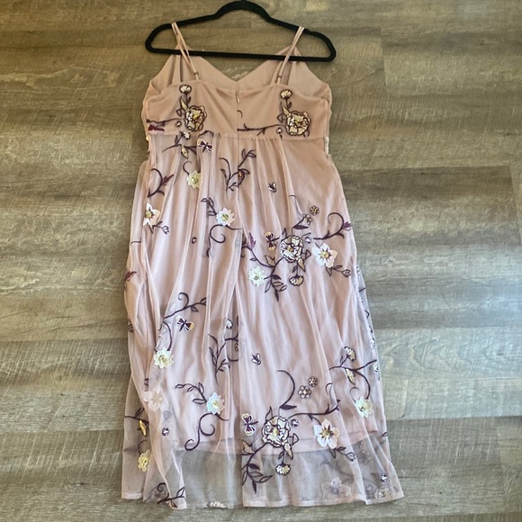 NWT Kaari Blue The Faerie Queene Dress L. Pink Embroidered Whimsical Y2K Style - Picture 7 of 8